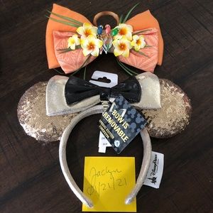 Mickey Ears Headband and Tiki Bow